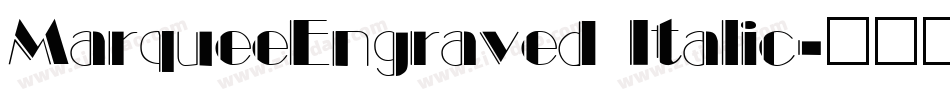 MarqueeEngraved Italic字体转换